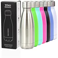 Los mejores  - YOKO DESIGN 1336 - Botella isotérmica (Doble Pared- Acero Inoxidable)- Acero Inoxidable- Plata- 260mL